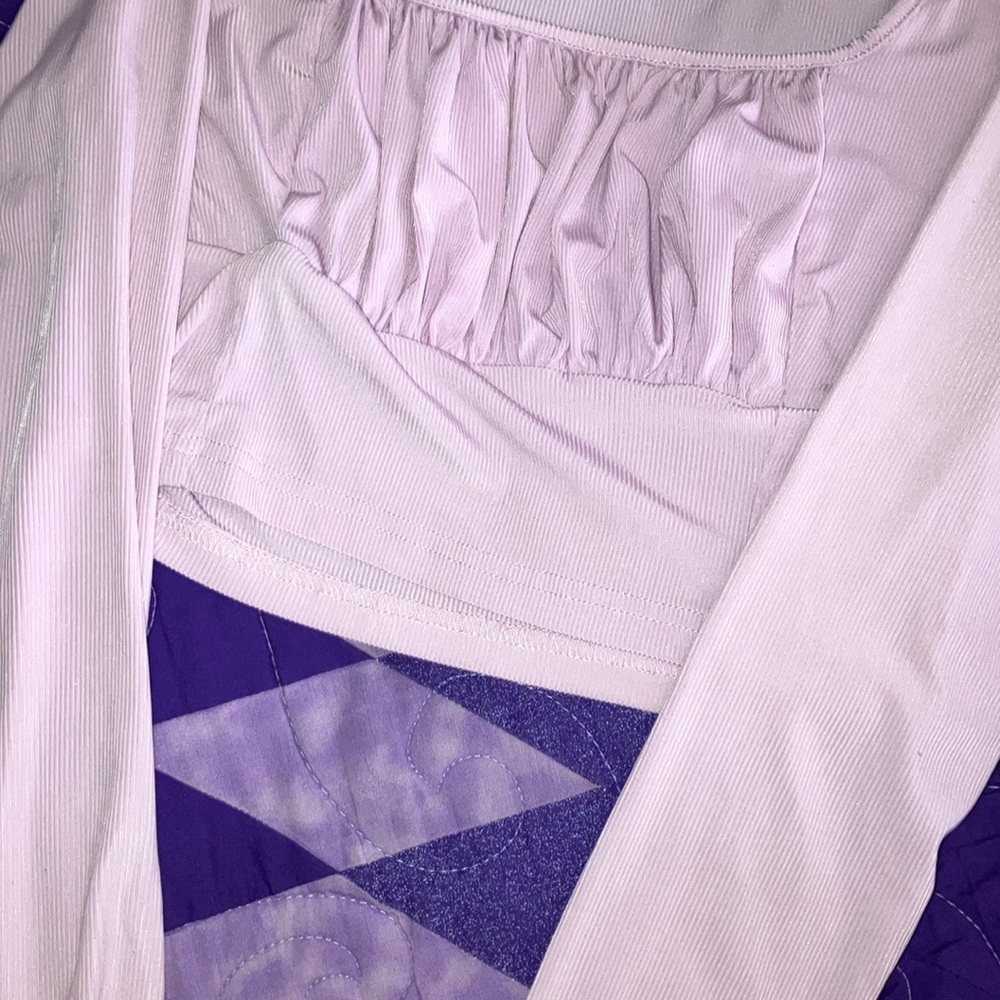 Light Purple Long Sleeve crop top